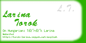 larina torok business card